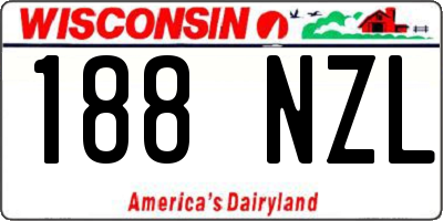 WI license plate 188NZL