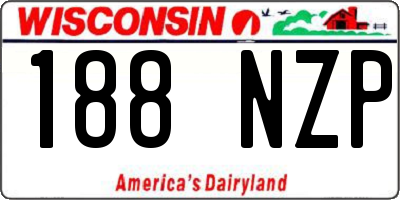 WI license plate 188NZP