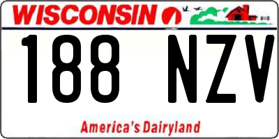 WI license plate 188NZV