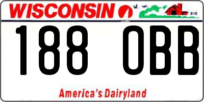 WI license plate 188OBB