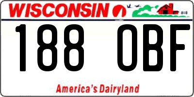 WI license plate 188OBF