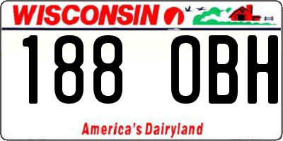 WI license plate 188OBH