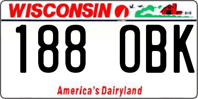 WI license plate 188OBK