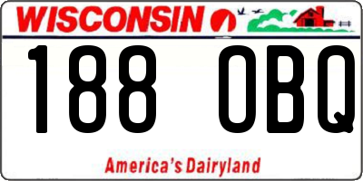 WI license plate 188OBQ