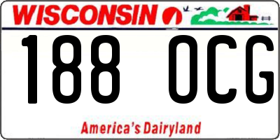 WI license plate 188OCG