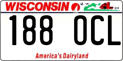 WI license plate 188OCL