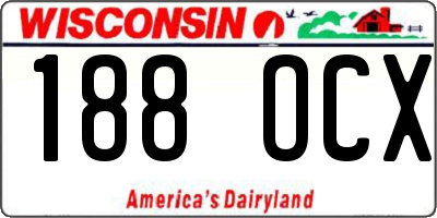 WI license plate 188OCX
