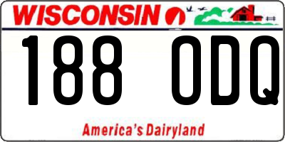 WI license plate 188ODQ