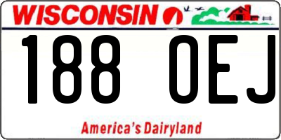 WI license plate 188OEJ