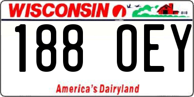 WI license plate 188OEY