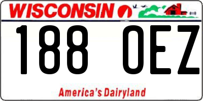 WI license plate 188OEZ