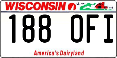 WI license plate 188OFI