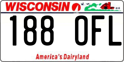 WI license plate 188OFL