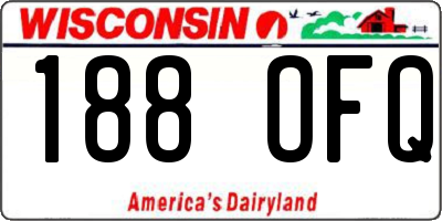 WI license plate 188OFQ