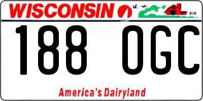 WI license plate 188OGC