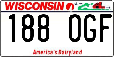 WI license plate 188OGF