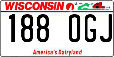 WI license plate 188OGJ