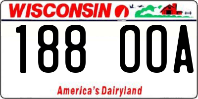 WI license plate 188OOA