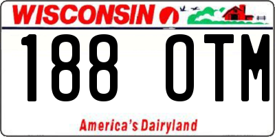 WI license plate 188OTM