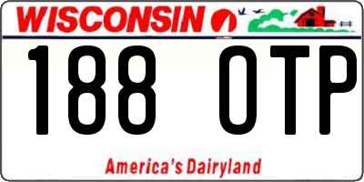 WI license plate 188OTP
