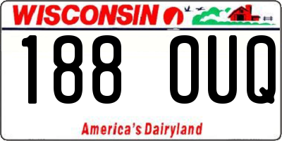 WI license plate 188OUQ