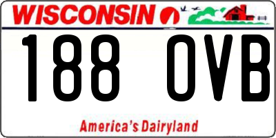 WI license plate 188OVB