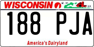 WI license plate 188PJA