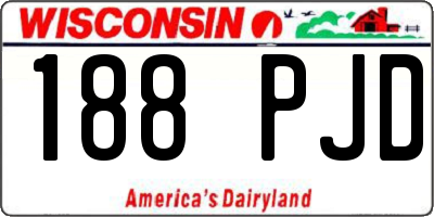 WI license plate 188PJD