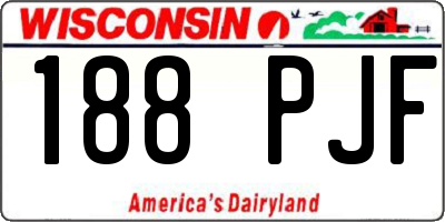 WI license plate 188PJF