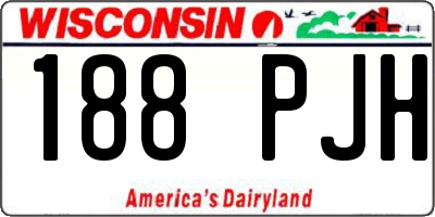 WI license plate 188PJH