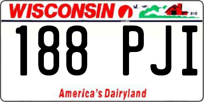 WI license plate 188PJI
