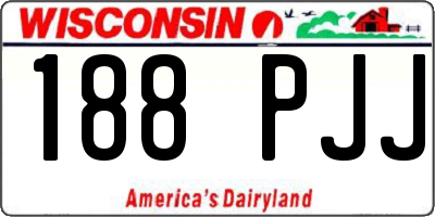 WI license plate 188PJJ
