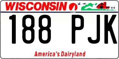 WI license plate 188PJK