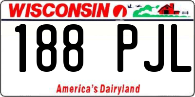 WI license plate 188PJL