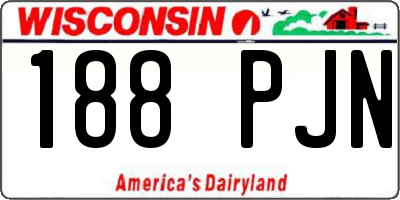 WI license plate 188PJN