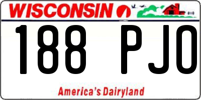 WI license plate 188PJO