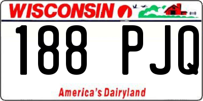 WI license plate 188PJQ
