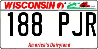WI license plate 188PJR