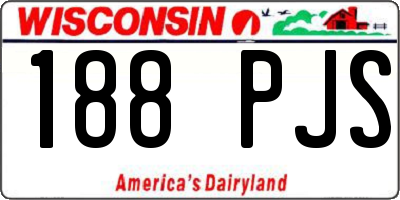 WI license plate 188PJS