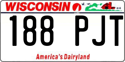 WI license plate 188PJT