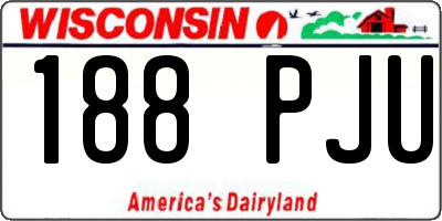 WI license plate 188PJU