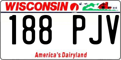 WI license plate 188PJV