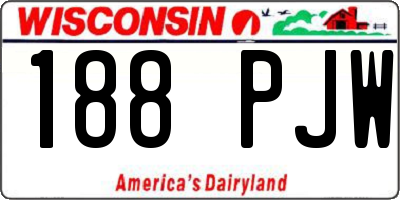 WI license plate 188PJW