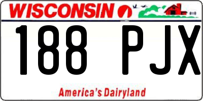 WI license plate 188PJX