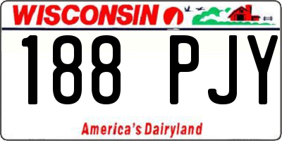 WI license plate 188PJY