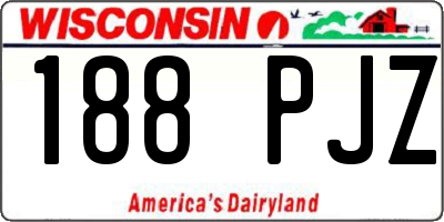 WI license plate 188PJZ