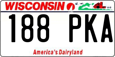 WI license plate 188PKA
