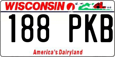 WI license plate 188PKB