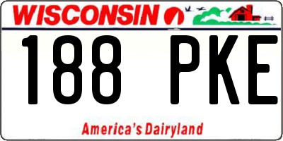 WI license plate 188PKE