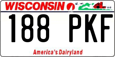 WI license plate 188PKF